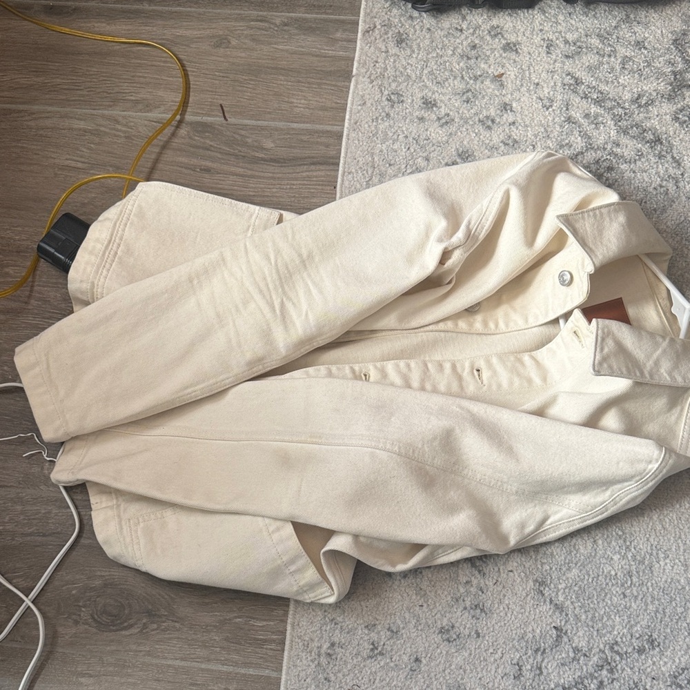 Sandro White Denim Jacket - Picture 3 of 3